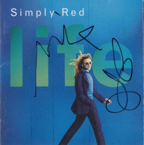 Simply Red Life - Autographed UK CD album (CDLP) (732910)